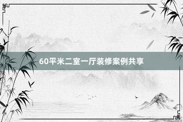 60平米二室一厅装修案例共享